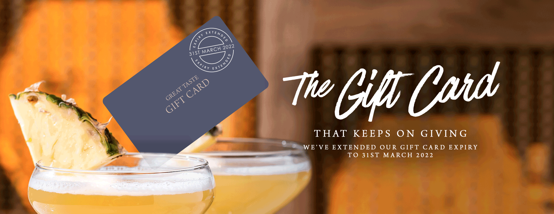 Give the gift of a gift card at The Derby Arms
