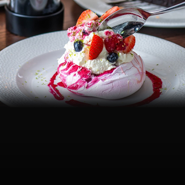 Dessert menu at The Derby Arms