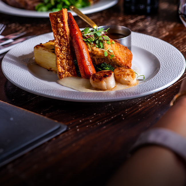 Explore our great offers on Pub food at The Derby Arms