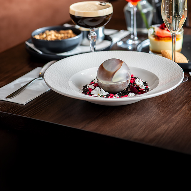 Dessert menu at The Derby Arms